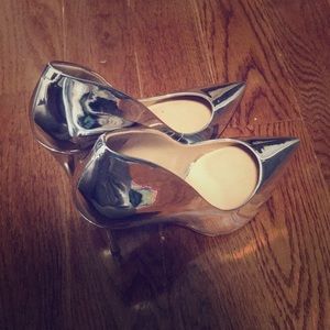 ALDO silver pumps, worn once, size 7.5